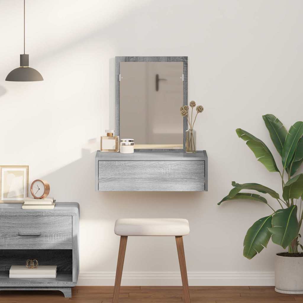 Toaletni stol s ladicama Siva 60 x 40 x 70 cm Konstruirano drvo