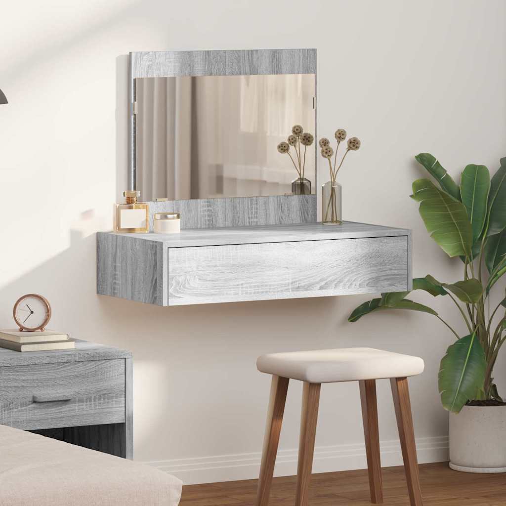 Toaletni stol s ladicama Siva 83 x 40 x 70 cm Konstruirano drvo