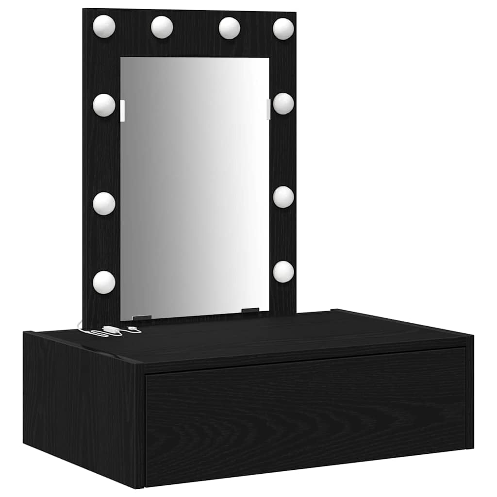 Toaletni stol s ladicama Crna 60 x 40 x 70 cm Konstruirano drvo