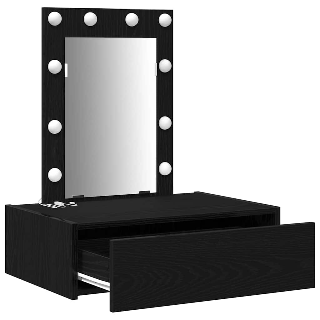 Toaletni stol s ladicama Crna 60 x 40 x 70 cm Konstruirano drvo