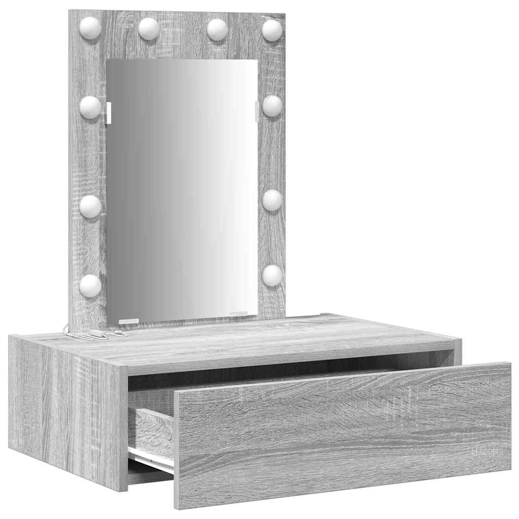 Toaletni stol s ladicama Siva 60 x 40 x 70 cm Konstruirano drvo