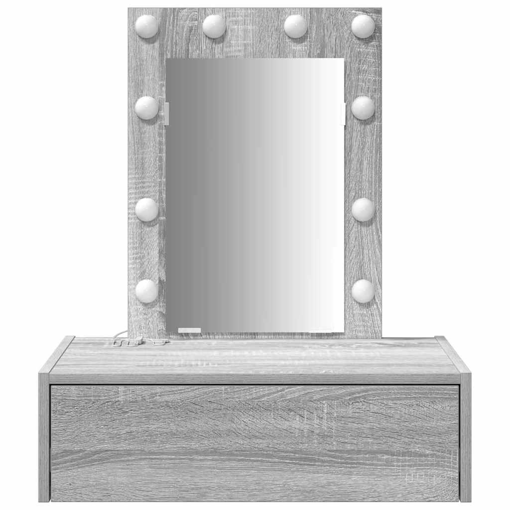 Toaletni stol s ladicama Siva 60 x 40 x 70 cm Konstruirano drvo