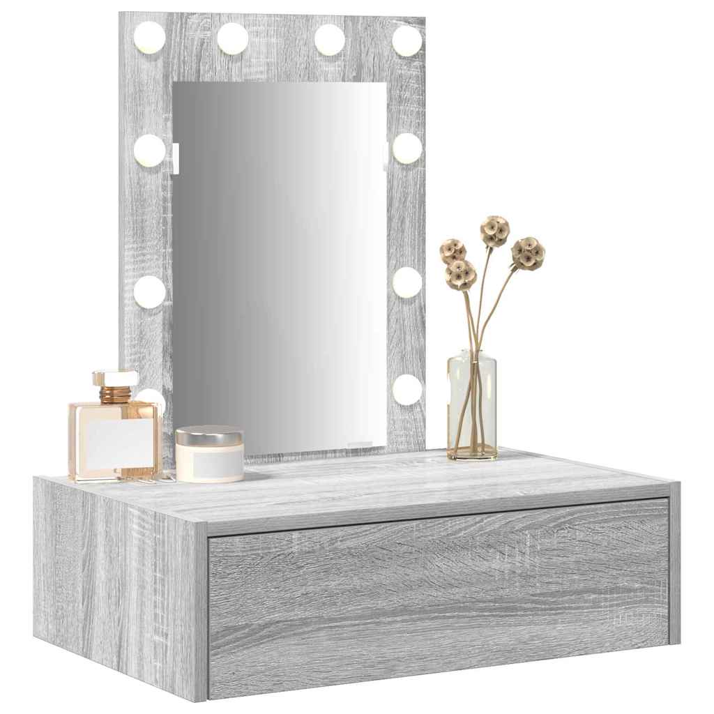 Toaletni stol s ladicama Siva 60 x 40 x 70 cm Konstruirano drvo