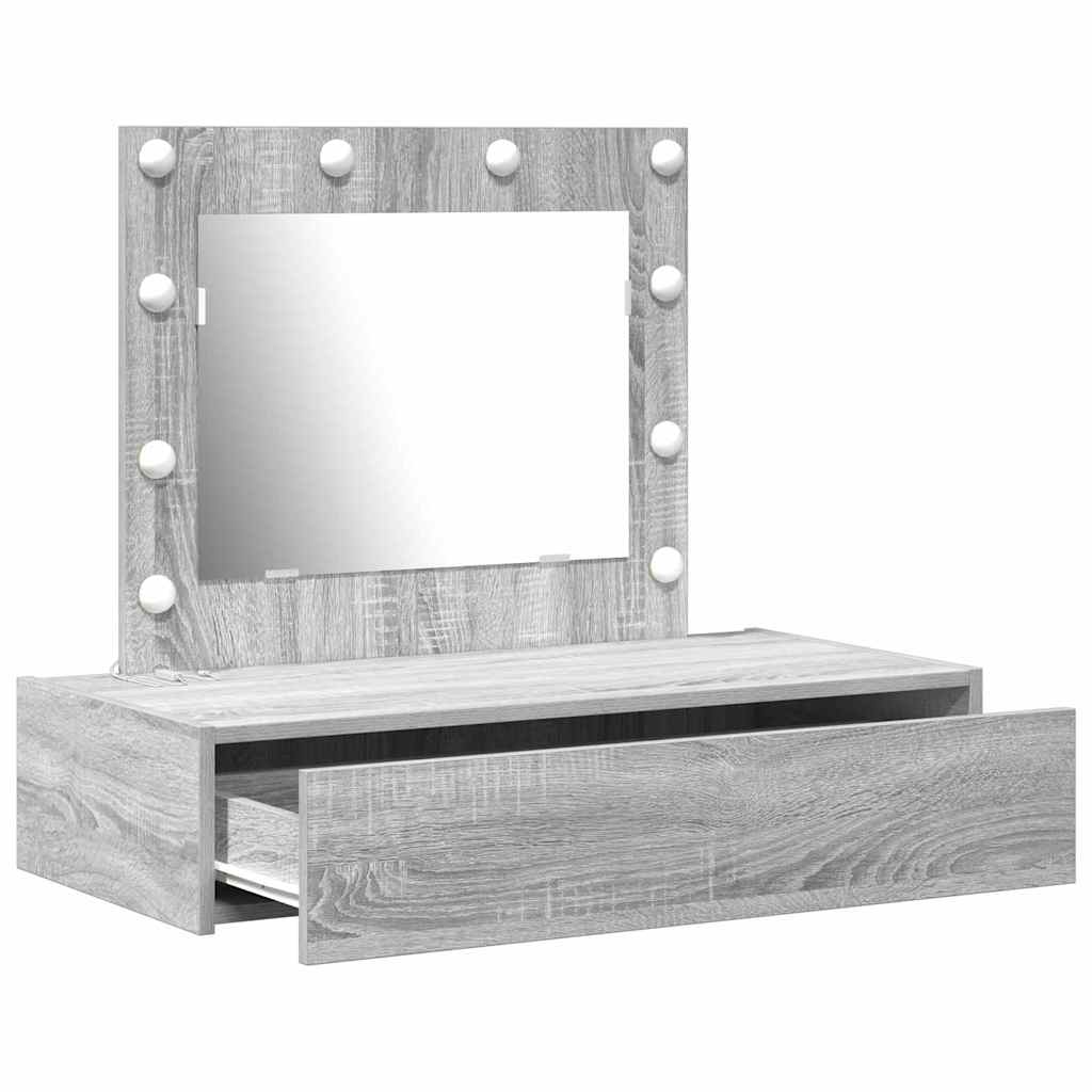 Toaletni stol s ladicama Siva 83 x 40 x 70 cm Konstruirano drvo