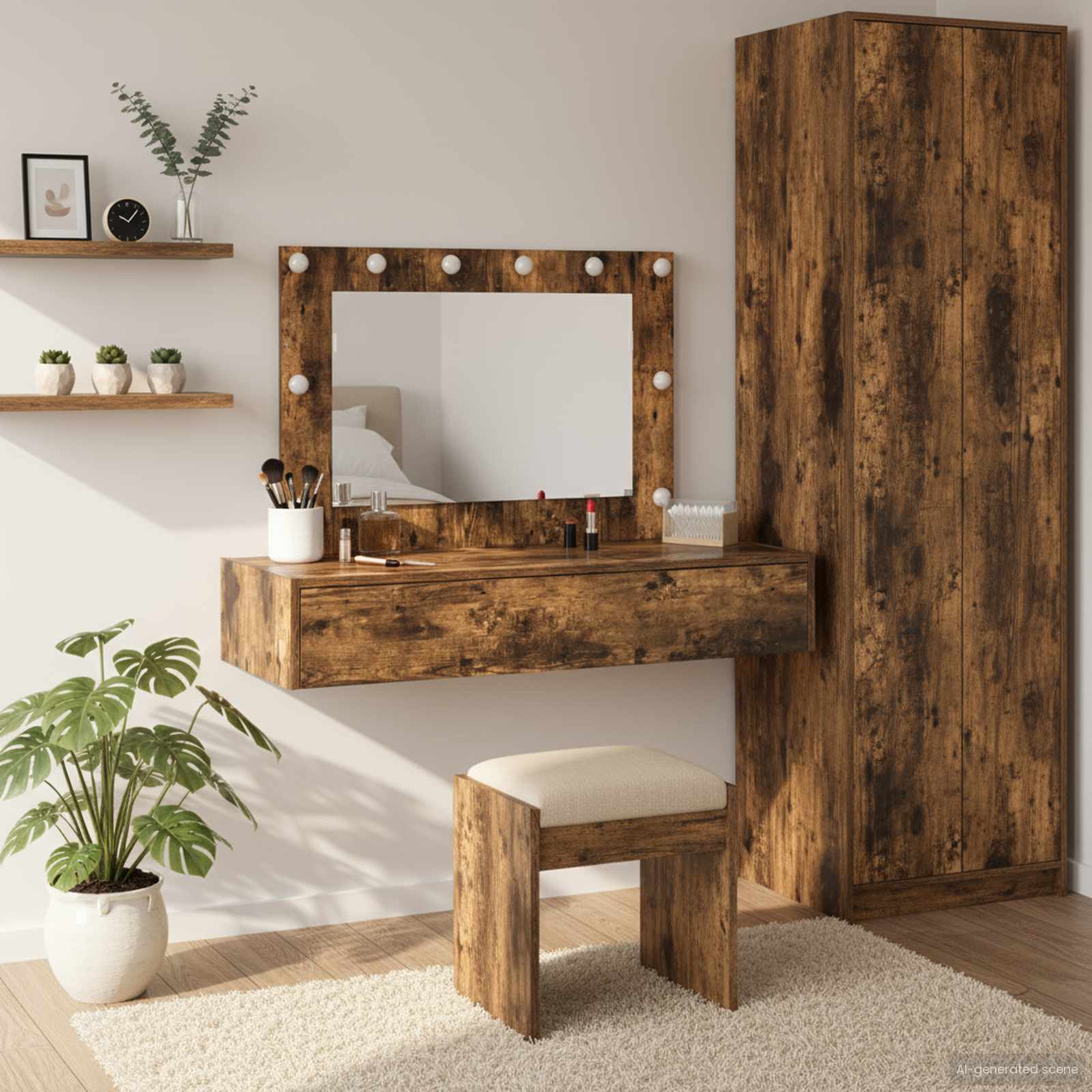 Toaletni stol Smeđa 100 x 40 x 70 cm Konstruirano drvo