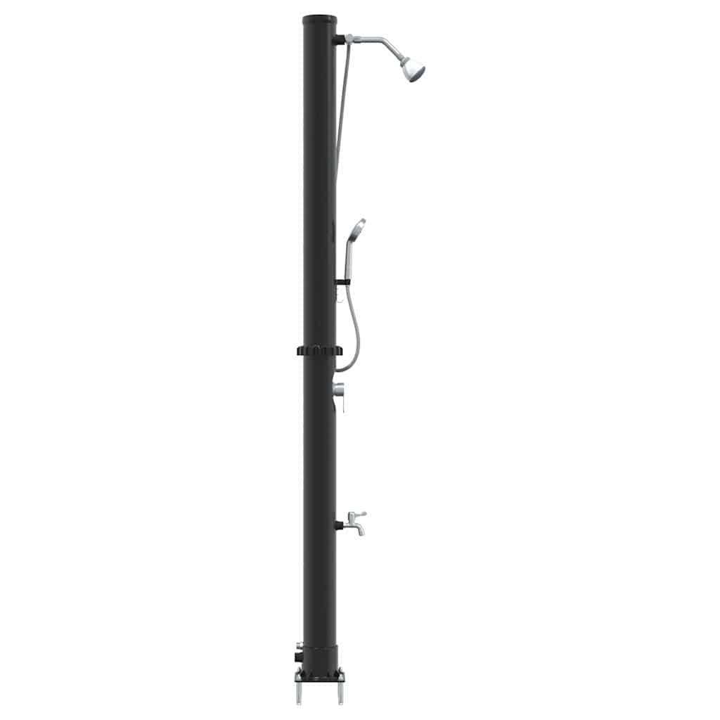 Vanjski solarni tuš Crna 217 cm PVC i aluminij