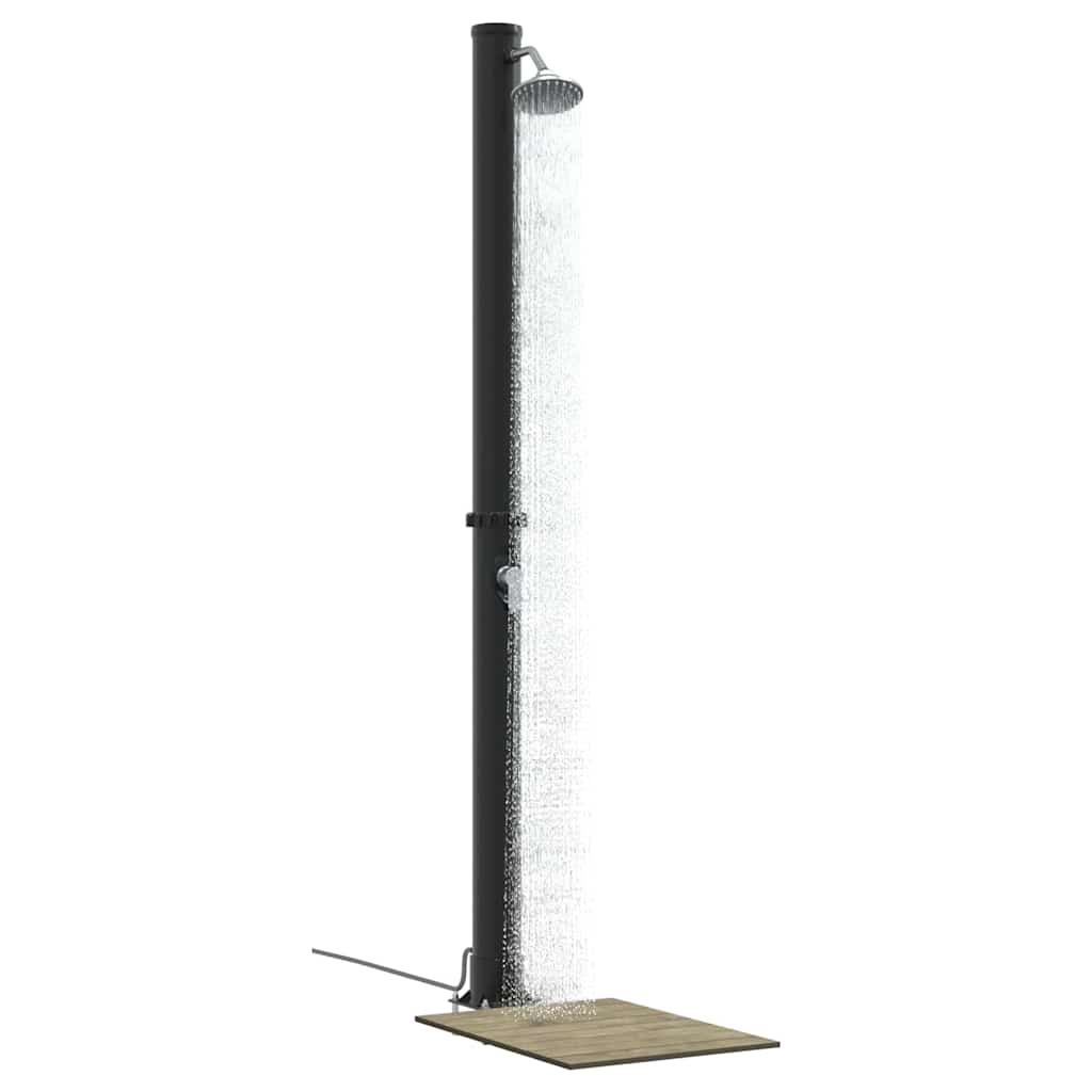 Vanjski solarni tuš Crna 217 cm PVC i aluminij