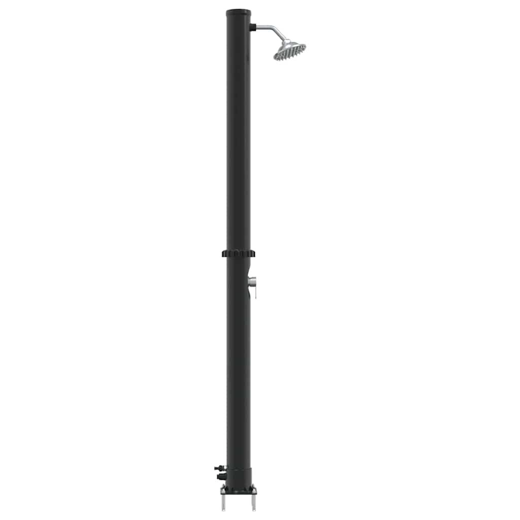 Vanjski solarni tuš Crna 217 cm PVC i aluminij