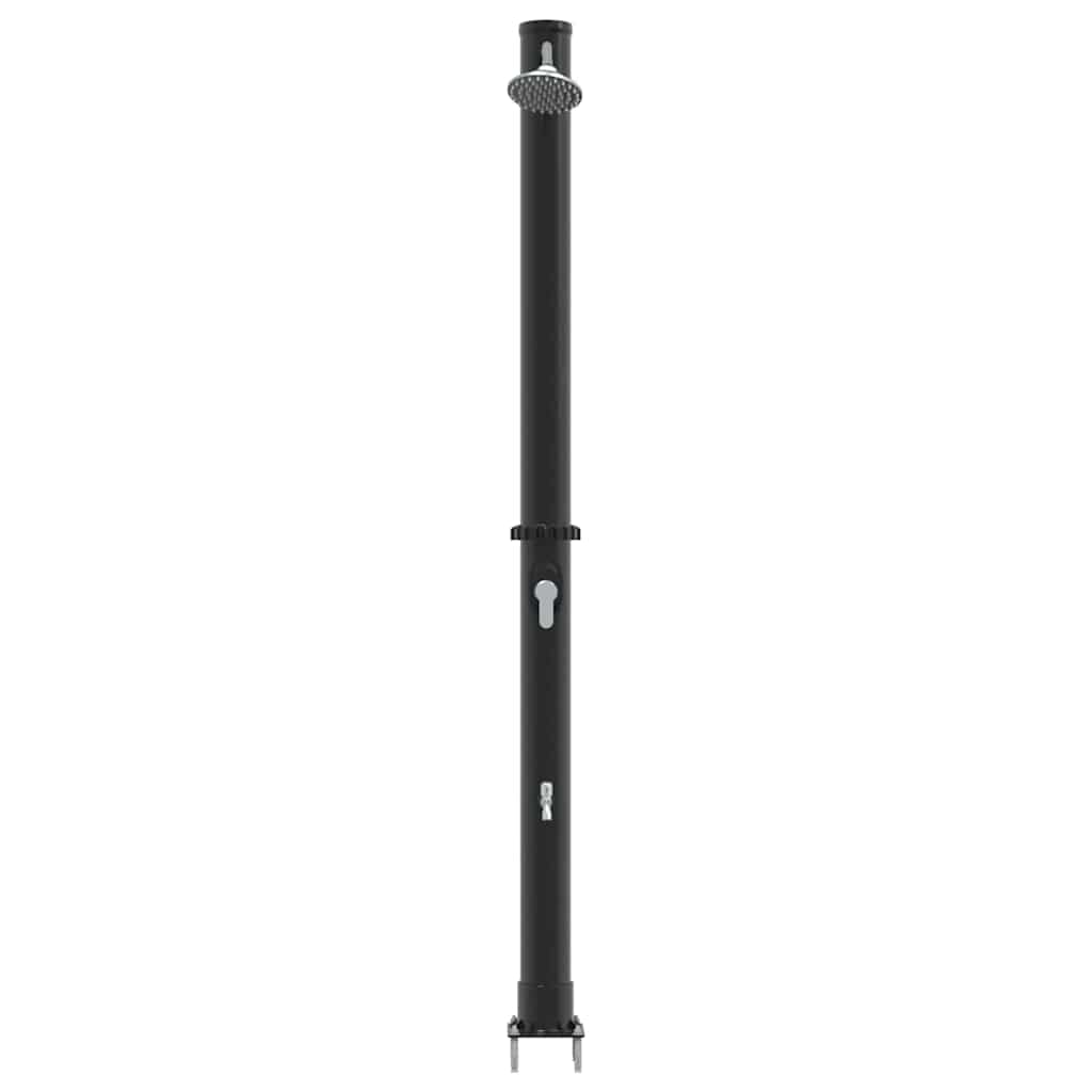 Vanjski solarni tuš Crna 217 cm PVC i aluminij