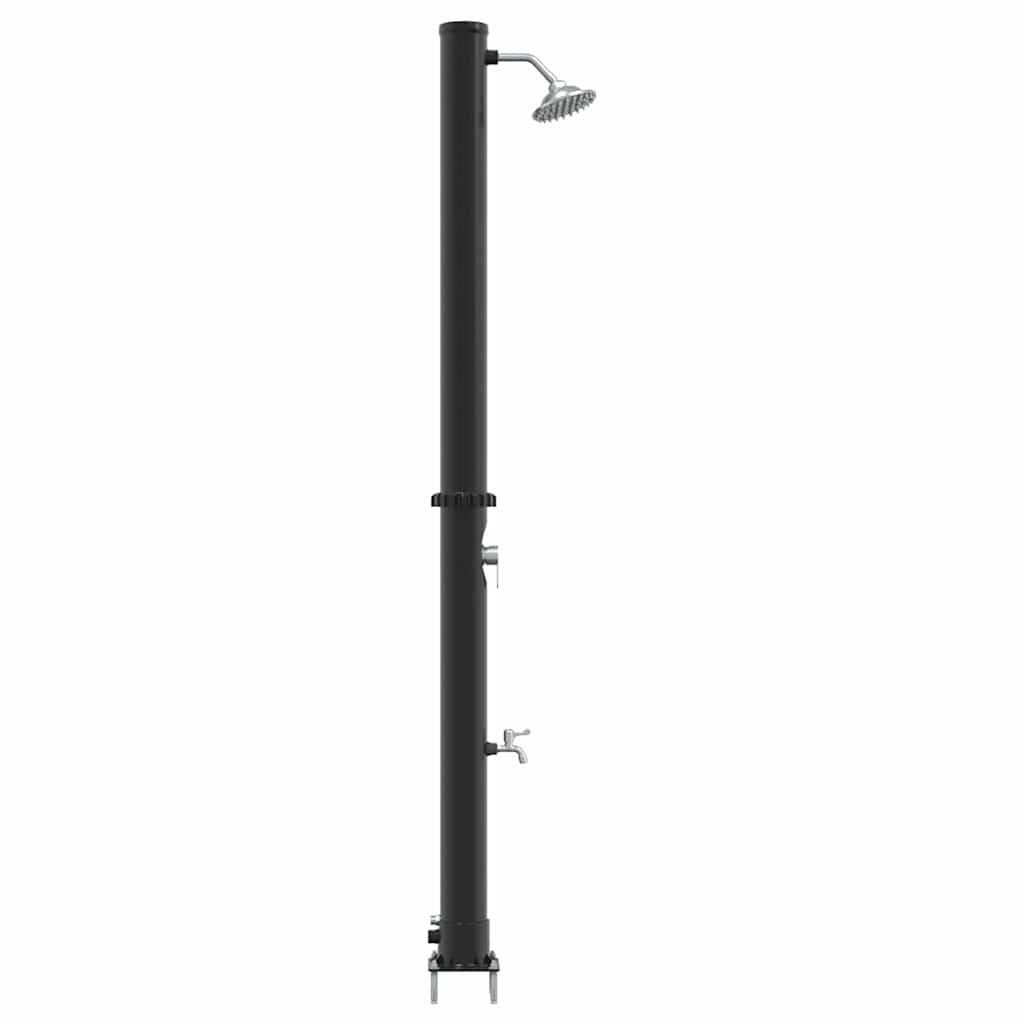 Vanjski solarni tuš Crna 217 cm PVC i aluminij
