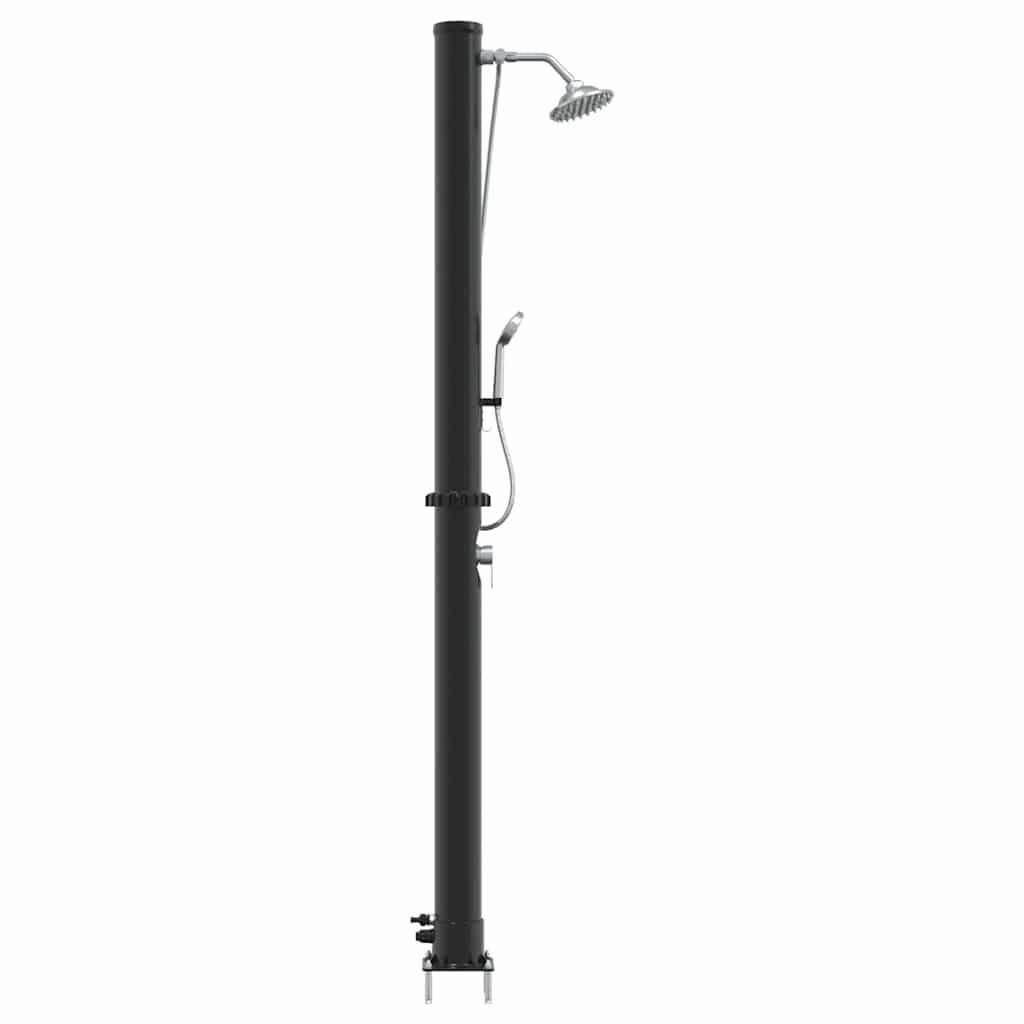 Vanjski solarni tuš Crna 217 cm PVC i aluminij