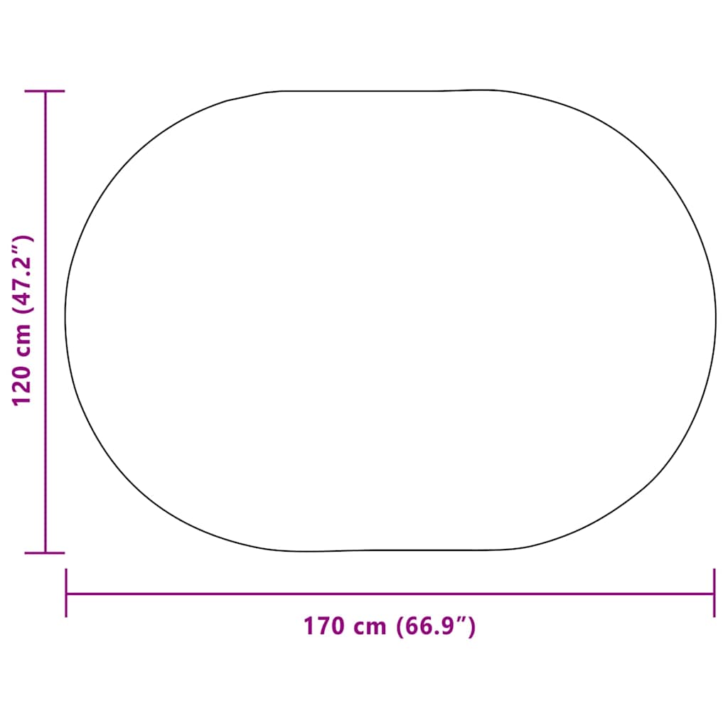 Tepih ZIZUR Smeđa 170 x 120 cm Polipropilen