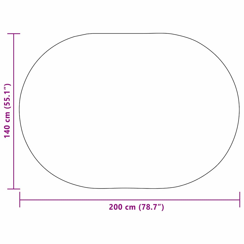 Tepih ZIZUR Smeđa 200 x 140 cm Polipropilen