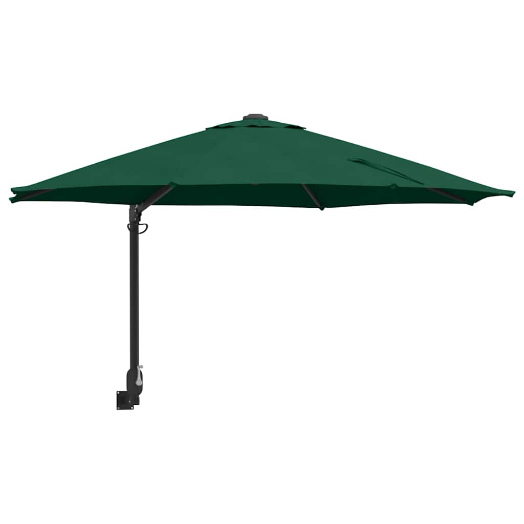 Vrtni suncobran Zelena 248 x 248 x 148 cm Poliester i čelik