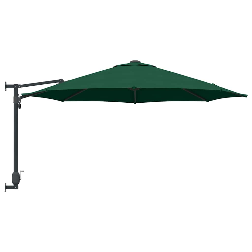 Vrtni suncobran Zelena 248 x 248 x 148 cm Poliester i čelik