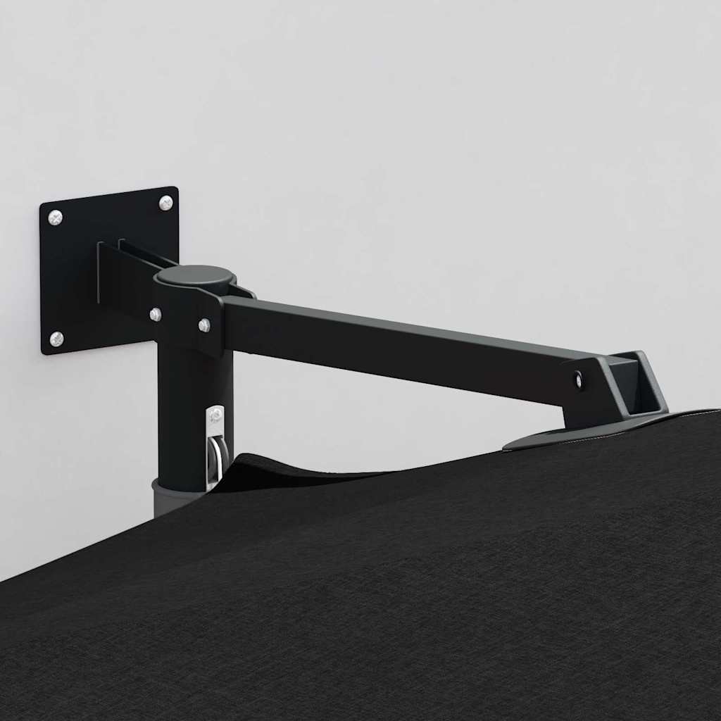 Vrtni suncobran Crna 248 x 248 x 148 cm Poliester i čelik