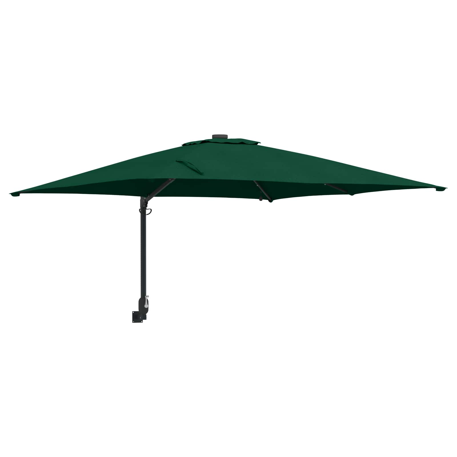 Vrtni suncobran Zelena 248,5 x 247,5 x 160 cm Poliester i čelik