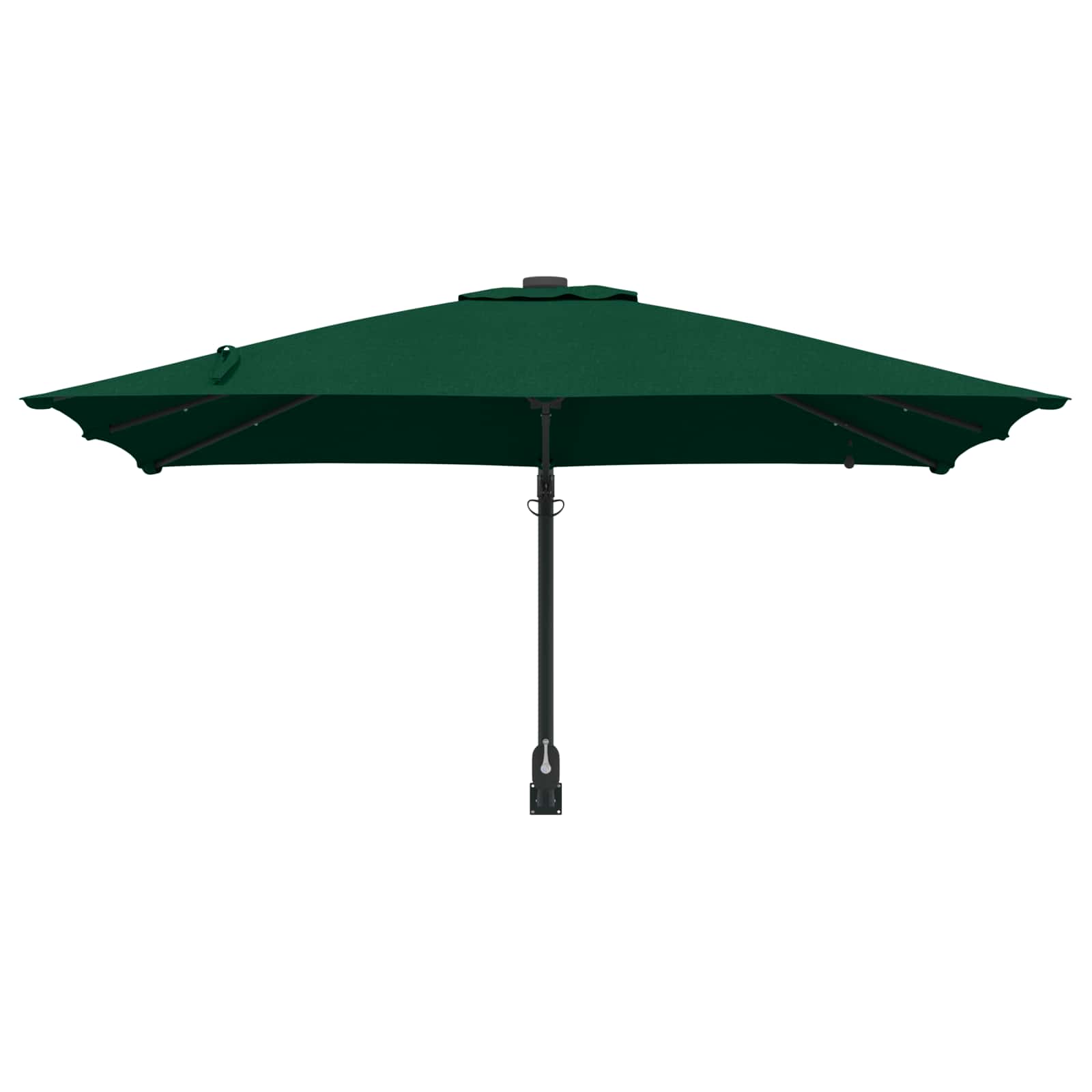 Vrtni suncobran Zelena 248,5 x 247,5 x 160 cm Poliester i čelik