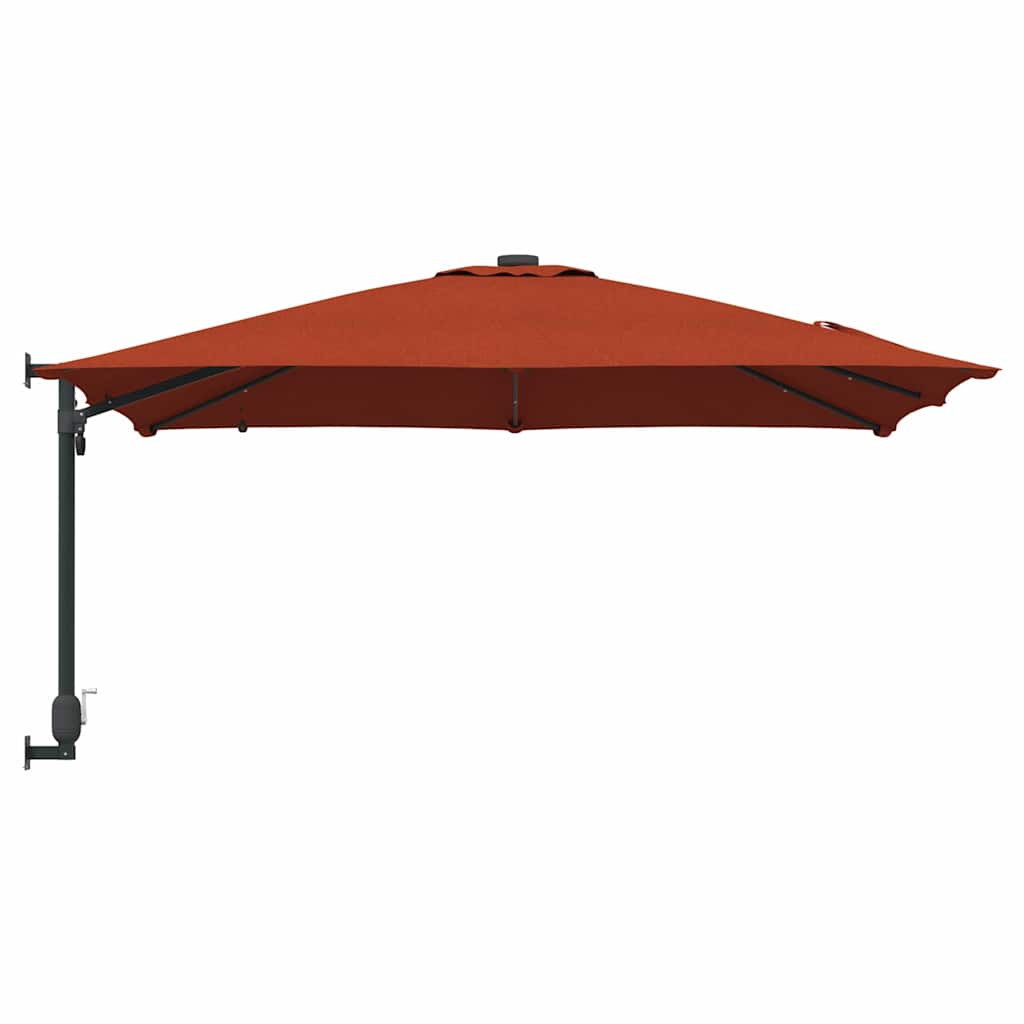 Vrtni suncobran S LED lampica Terakota 248,5 x 247,5 x 160 cm