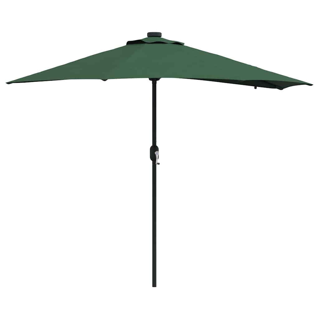 Vrtni suncobran Zelena 294 x 150 x 223 cm Poliester i čelik
