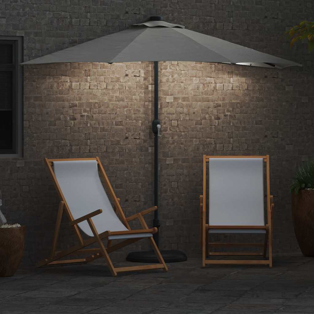 Vrtni suncobran Pijesak 294 x 150 x 224 cm Poliester i čelik
