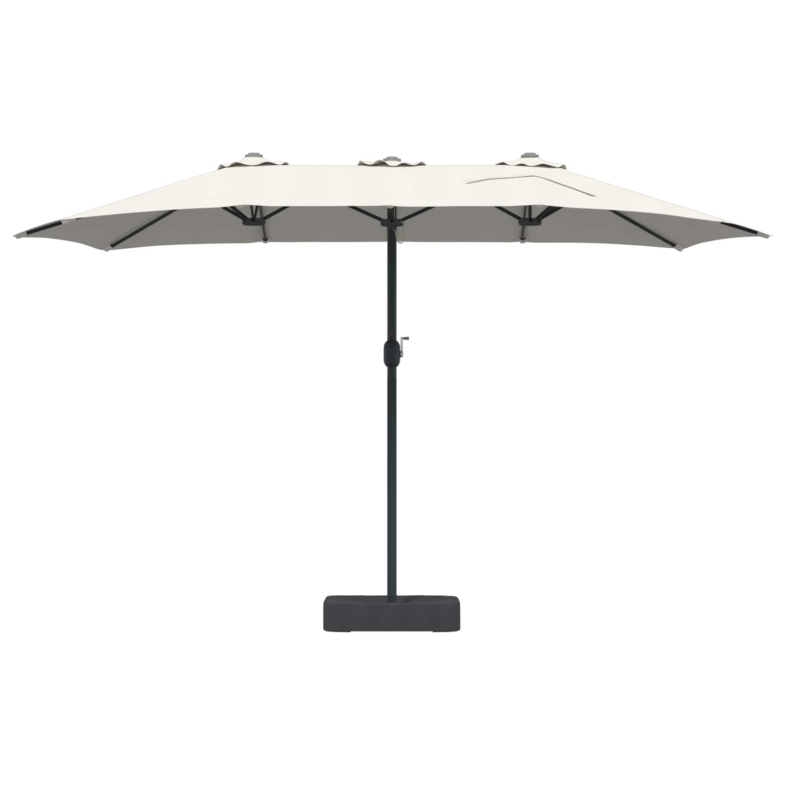 Vrtni suncobran Pijesak i antracit 385 x 209 x 244 cm Poliester
