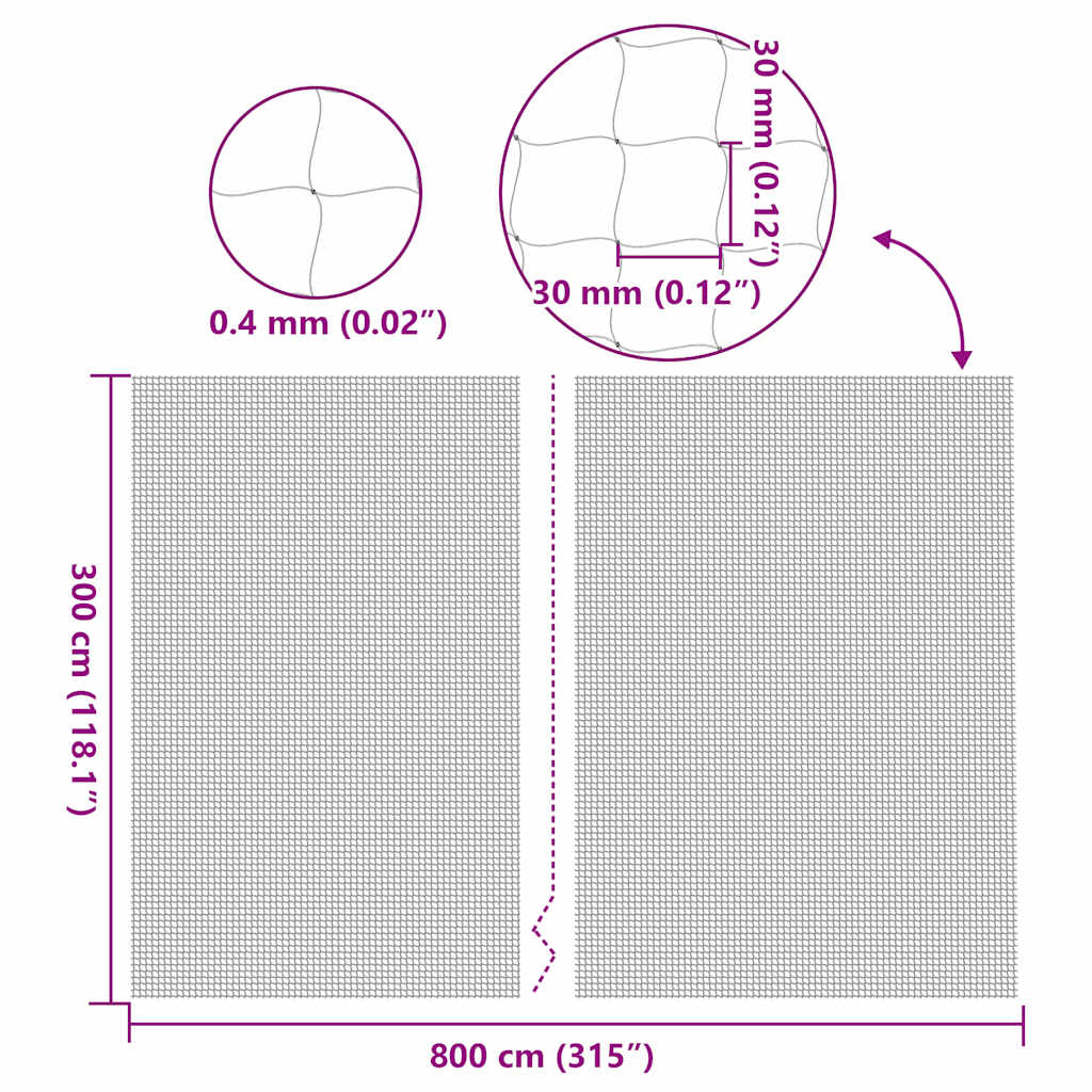 Mreža za mačke prozirna 8x3 m najlon