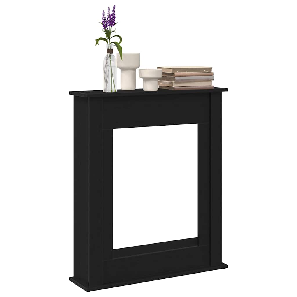 Okvir za kamin crni hrast 75x20x87,5 cm inženjerski drvo