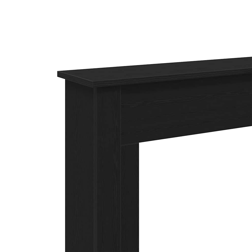 Okvir za kamin crni hrast 75x20x87,5 cm inženjerski drvo