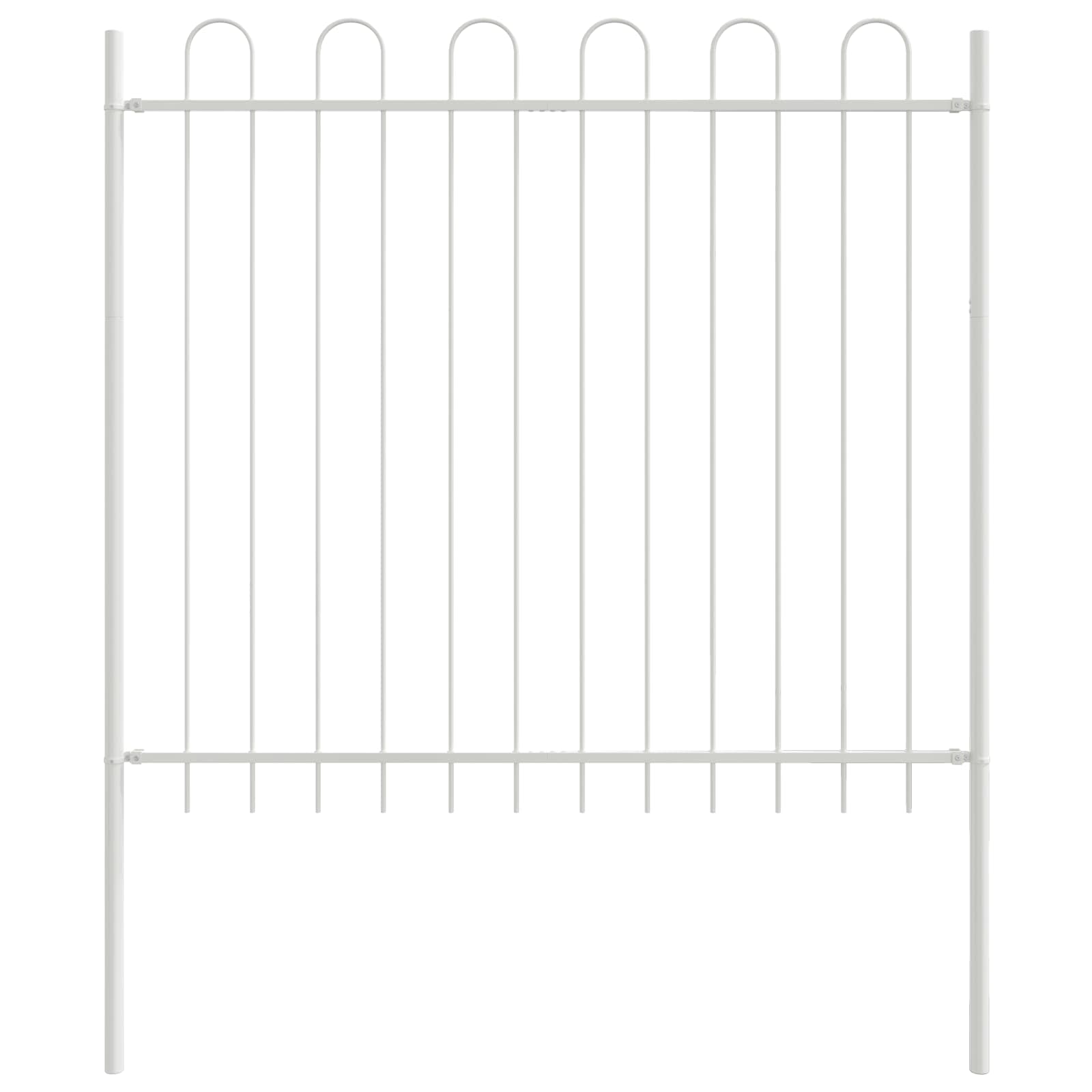 Vrtna Ograda 3 pcs Bijelo 5,1 x 1,5 m Čelik s prahom