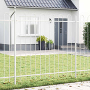 Vrtna Ograda 4 pcs Siva 6,8 x 1,2 m Čelik s prahom