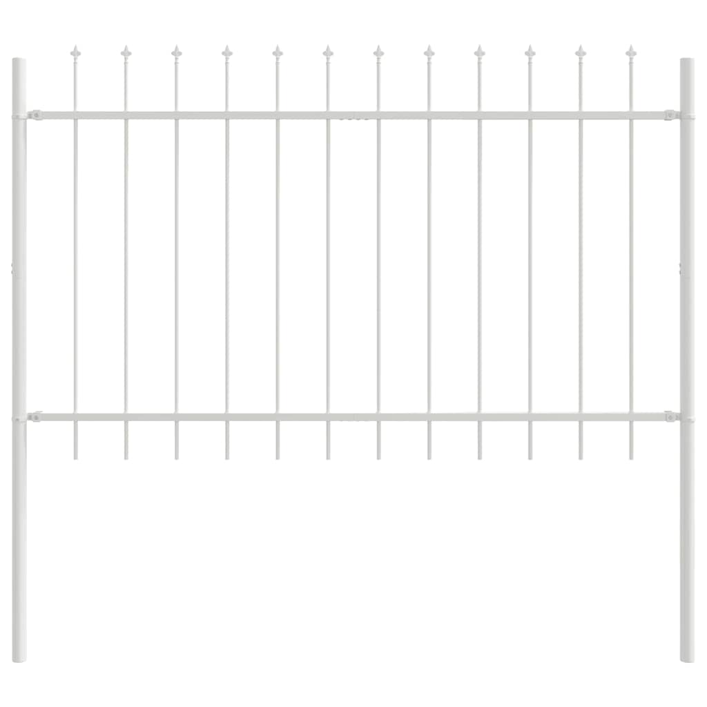 Vrtna Ograda 5 pcs Bijelo 8,5 x 1,2 m Čelik s prahom