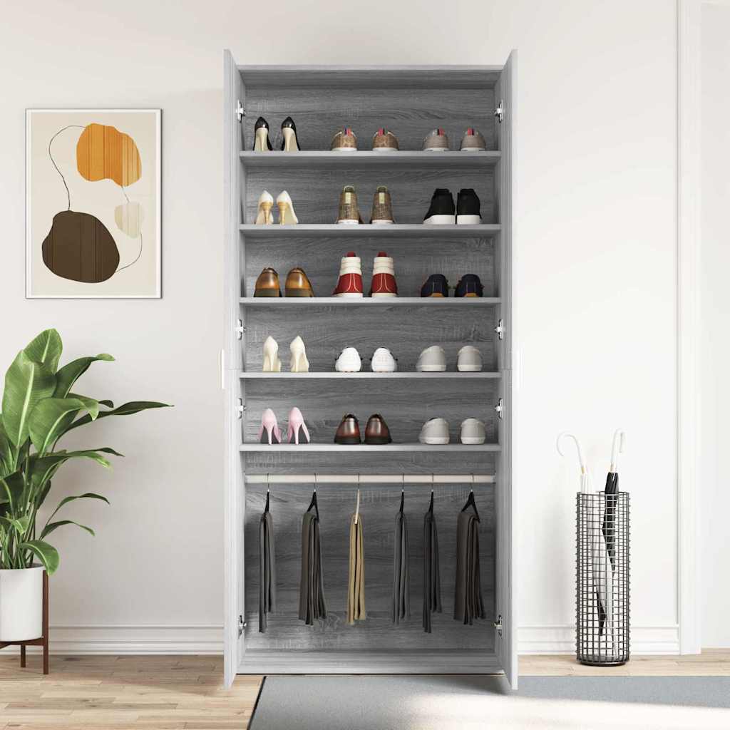 Ormar za cipele Siva Sonoma 80 x 39 x 178 cm Konstruirano drvo