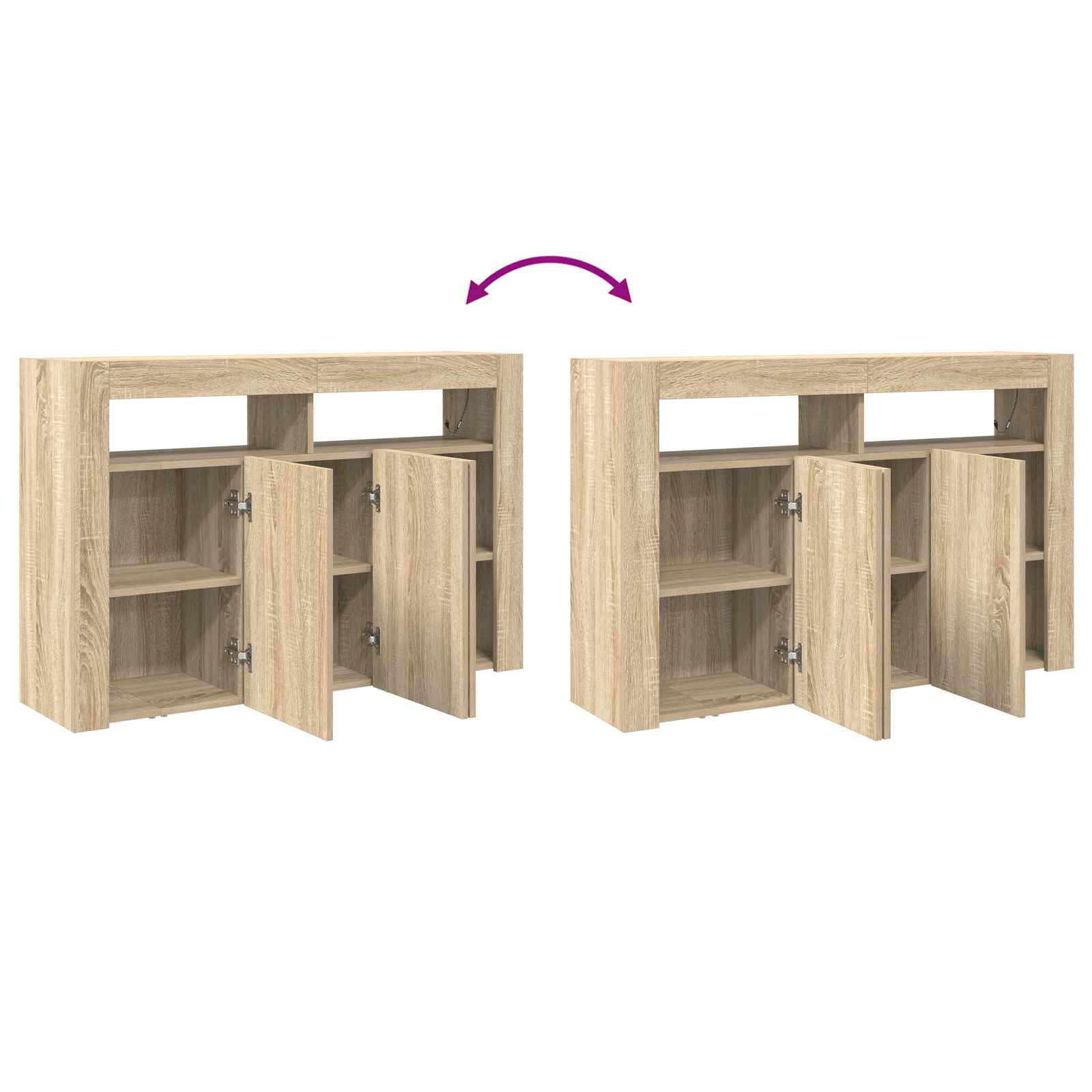 Kreveta Sonoma hrast 116 x 30 x 75 cm Konstruirano drvo
