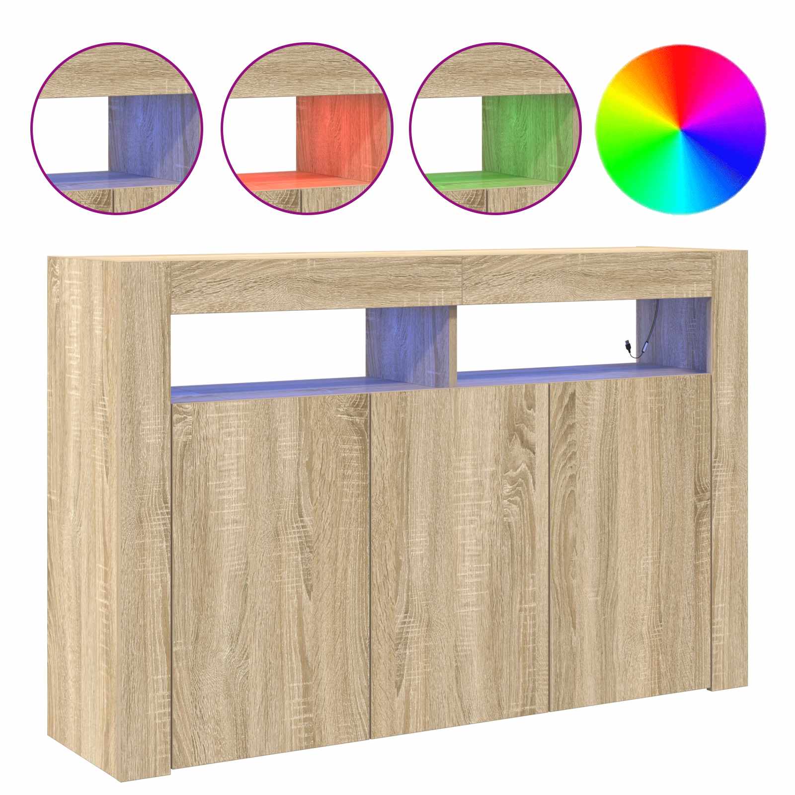 Kreveta Sonoma hrast 116 x 30 x 75 cm Konstruirano drvo