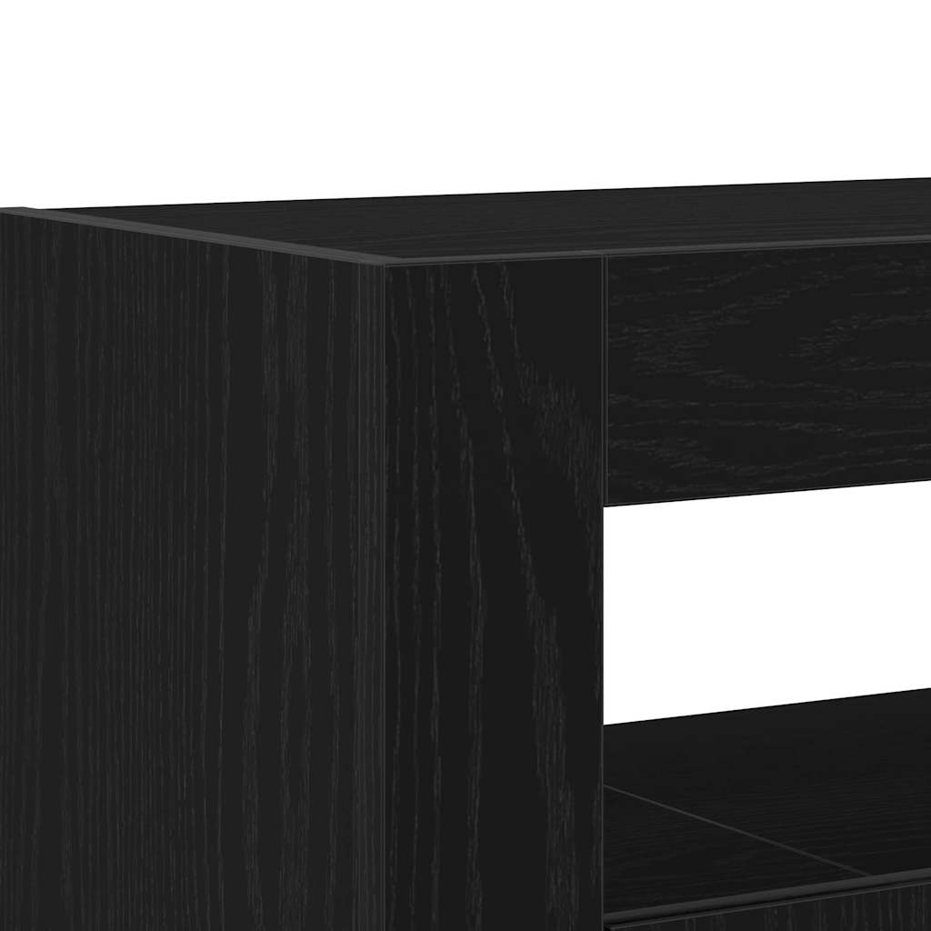 Kreveta Crni hrast 116 x 30 x 75 cm Konstruirano drvo
