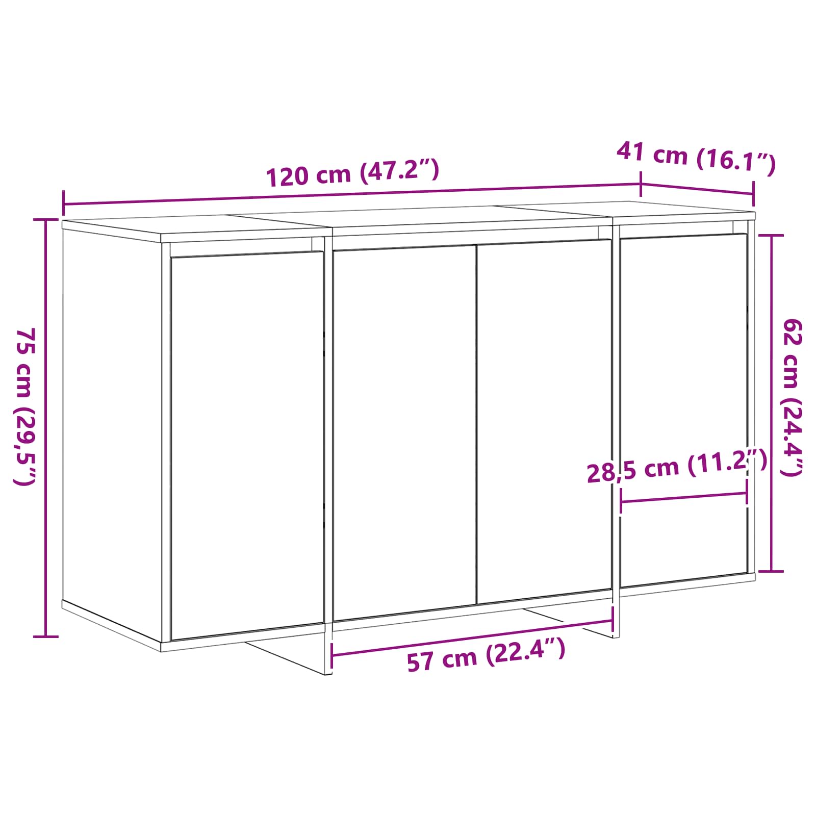 Kreveta Bijelo 120 x 41 x 75 cm Konstruirano drvo