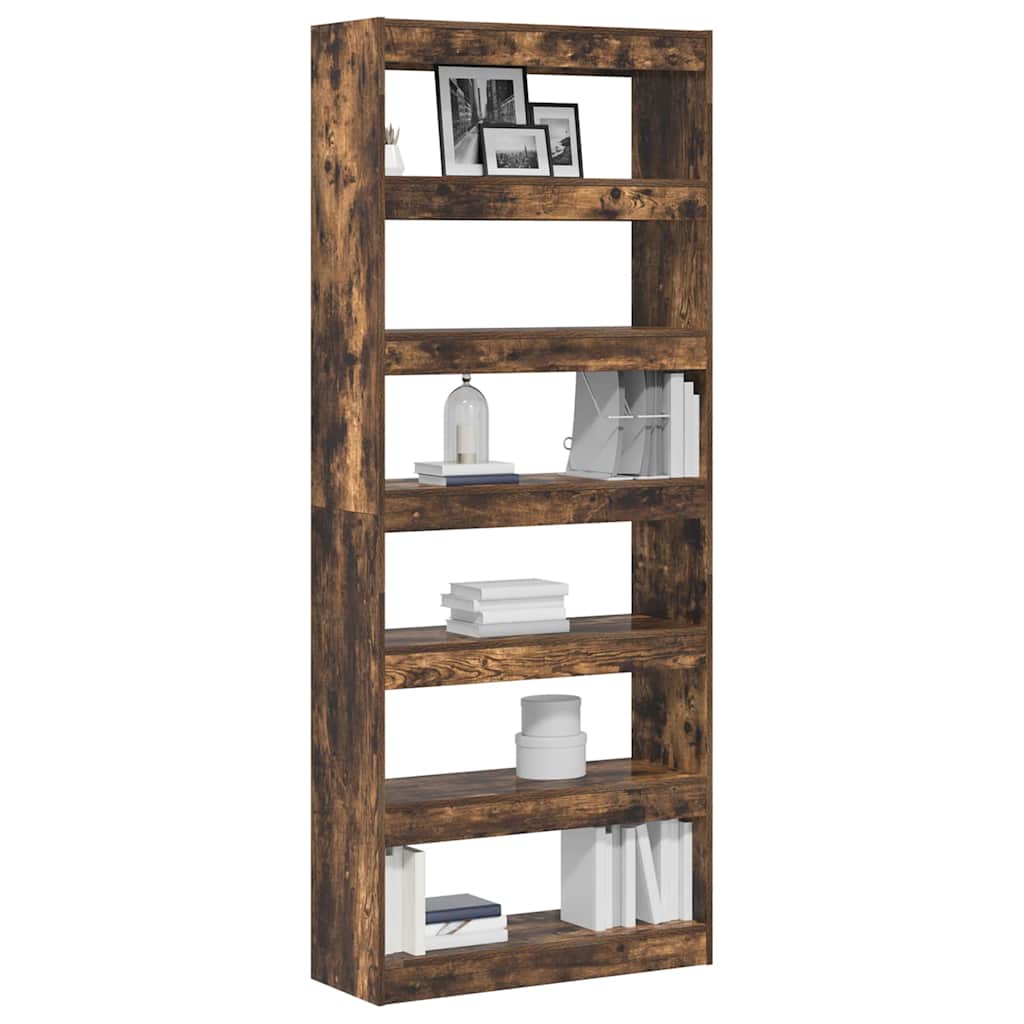 Ormarić za knjige s policom Dimljeni hrast 80 x 30 x 198 cm