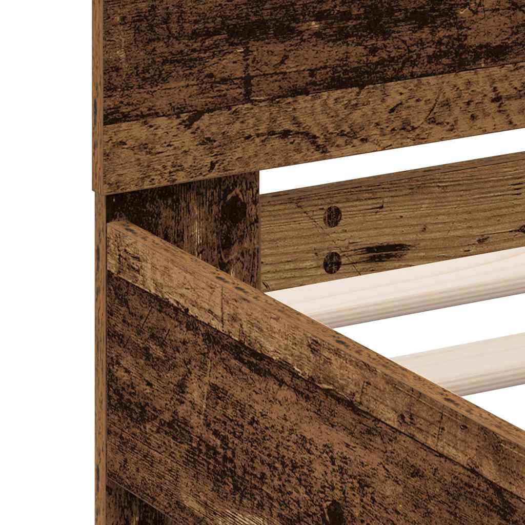 Krevetna konstrukcija Staro drvo 200 x 200 cm Konstruirano drvo