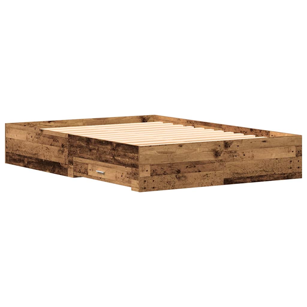 Krevetna konstrukcija Staro drvo 135 x 190 cm Konstruirano drvo