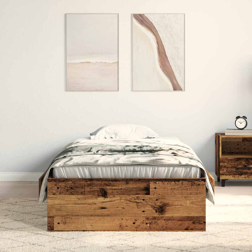 Krevetna konstrukcija Staro drvo 90 x 190 cm Konstruirano drvo