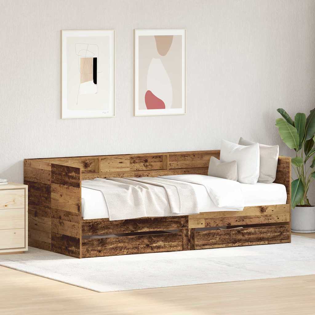 Krevet na dan Staro drvo 90 x 190 cm Konstruirano drvo