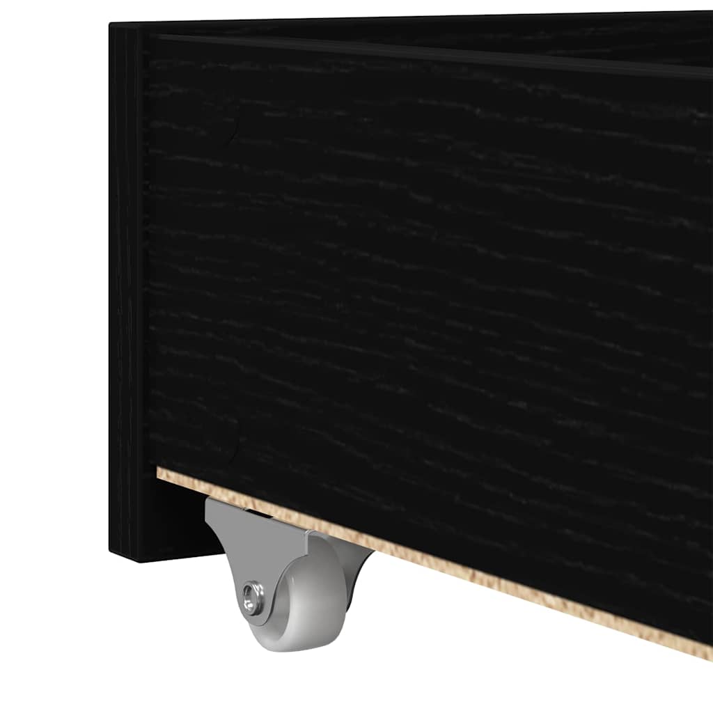 Krevet na dan Crni hrast 90 x 190 cm Konstruirano drvo