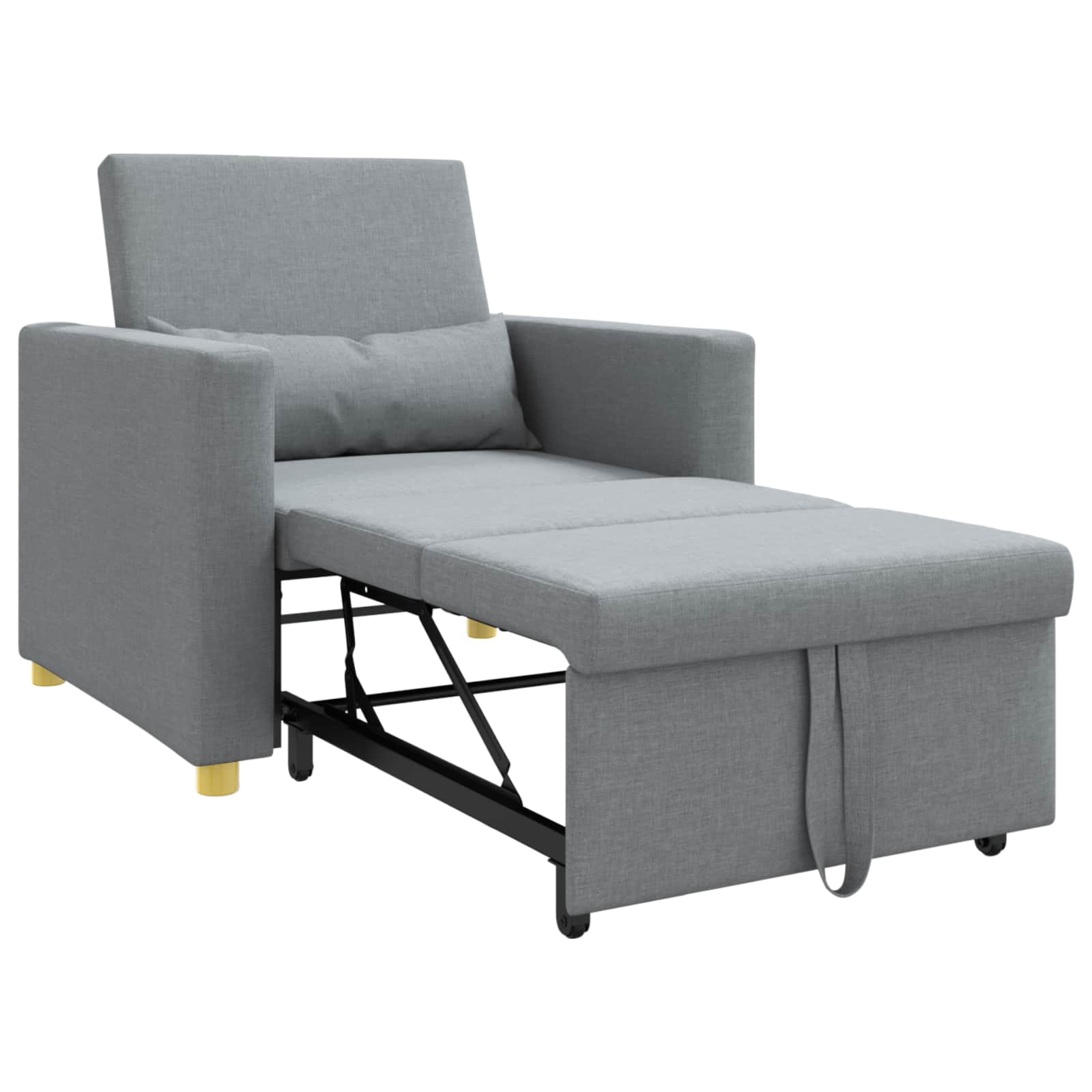 Sofa na razvlačenje Singl Svjetlosiva 90 x 165 x 87 cm tkanina