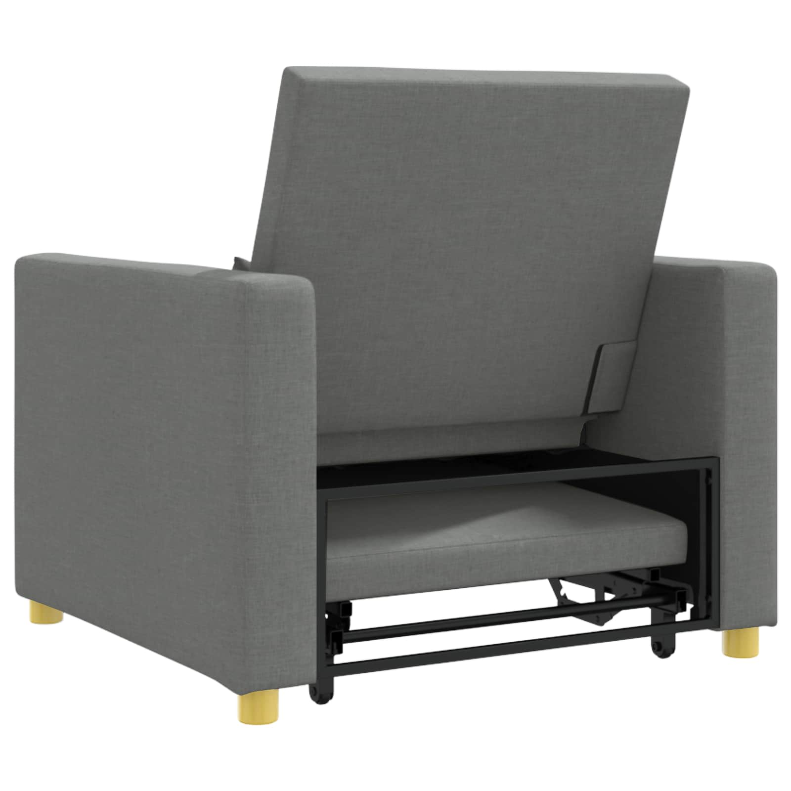 Sofa na razvlačenje Singl Tamno siva 90 x 165 x 87 cm tkanina