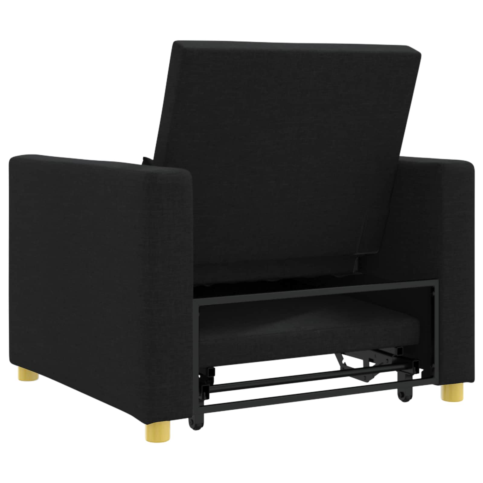 Sofa na razvlačenje Singl Crna 90 x 165 x 87 cm tkanina