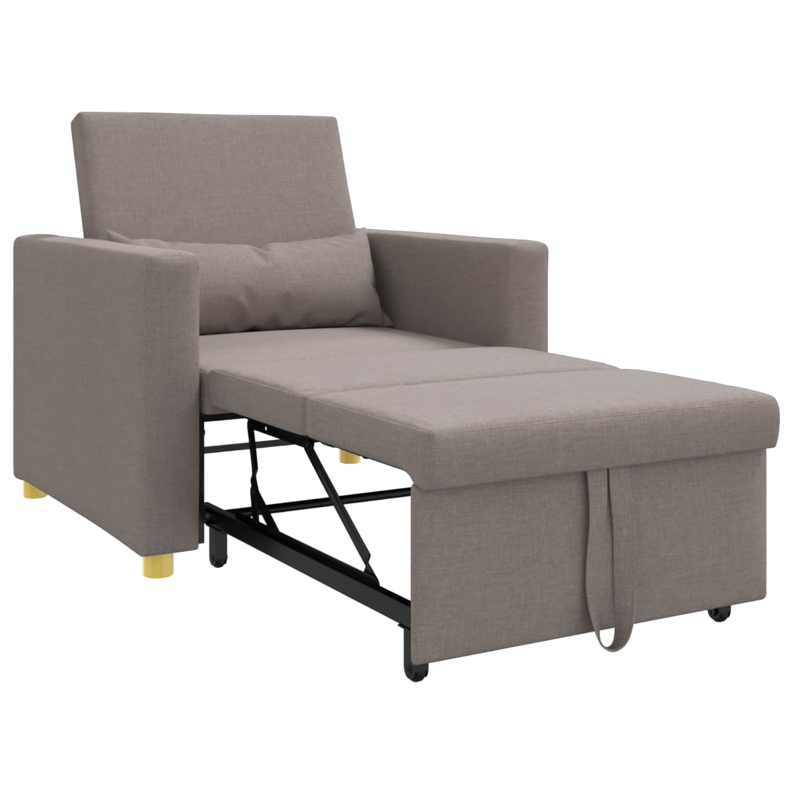 Sofa na razvlačenje Singl Sivo-smeđa 90 x 165 x 87 cm tkanina