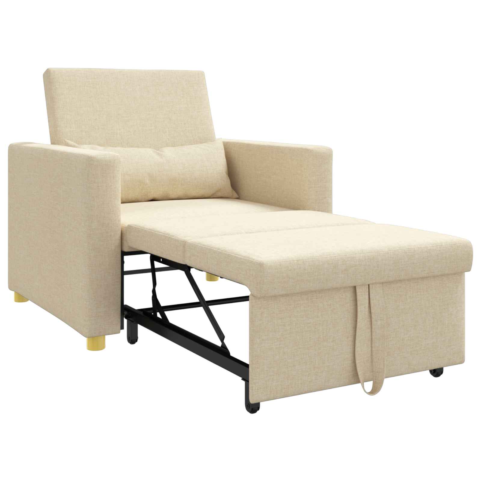 Sofa na razvlačenje Singl Krema 90 x 165 x 87 cm tkanina