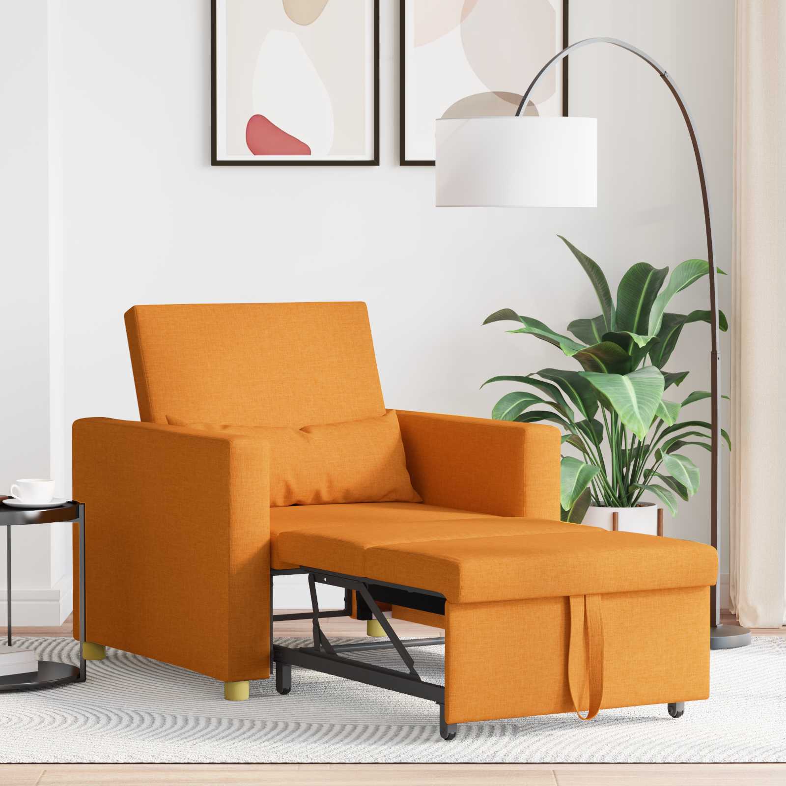 Sofa na razvlačenje Singl Tamnožuta 90 x 165 x 87 cm tkanina