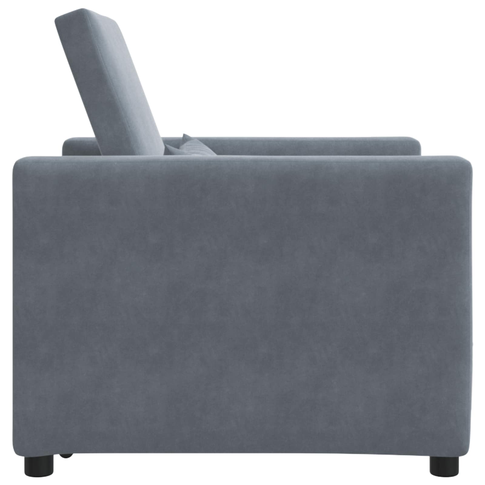Sofa na razvlačenje Singl s kotačima Tamno siva Baršun